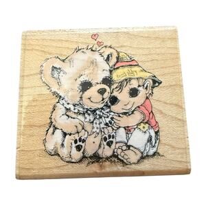 Jody Bergsma Vintage 1992 Best Friends JB-20E Rubber Stamp